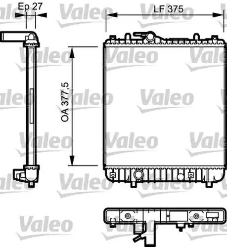 воден радиатор VALEO 734330