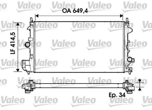 воден радиатор VALEO 734339