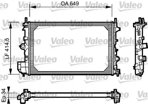 воден радиатор VALEO 734412