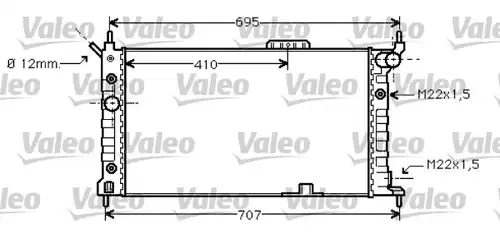 воден радиатор VALEO 734429