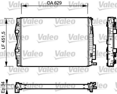 воден радиатор VALEO 734438