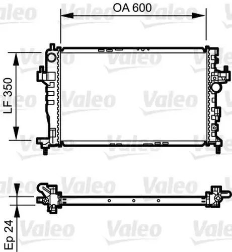 воден радиатор VALEO 734464