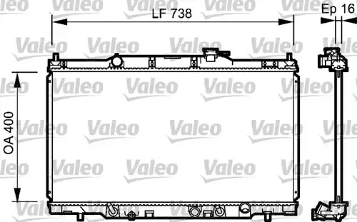 воден радиатор VALEO 734477