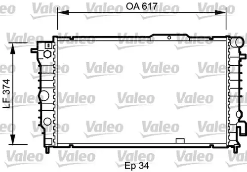 воден радиатор VALEO 734604