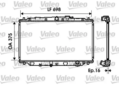 воден радиатор VALEO 734624