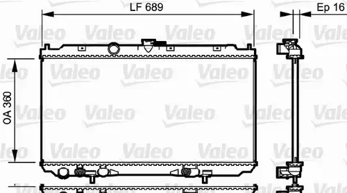 воден радиатор VALEO 734706