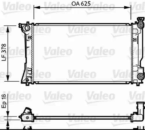 воден радиатор VALEO 734712