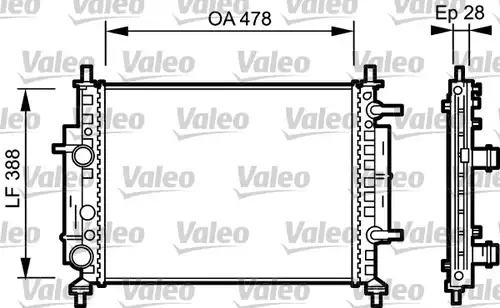 воден радиатор VALEO 734768