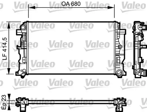 воден радиатор VALEO 734927