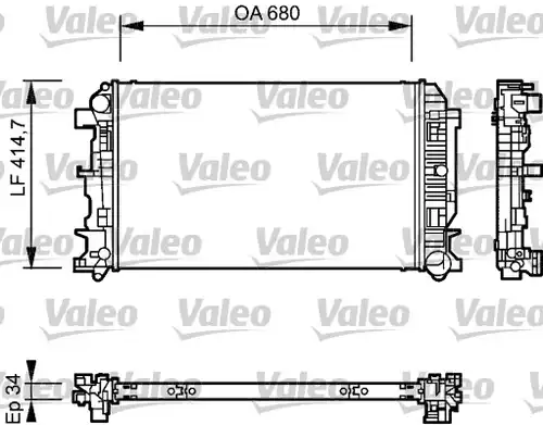 воден радиатор VALEO 735084