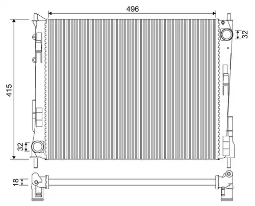 воден радиатор VALEO 735134