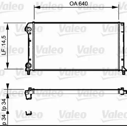 воден радиатор VALEO 735171