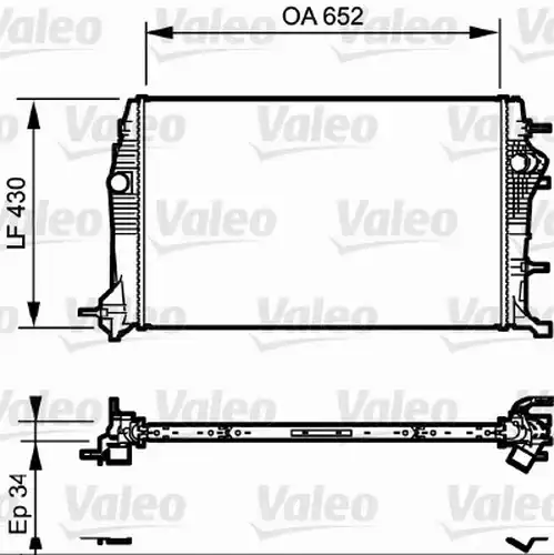 воден радиатор VALEO 735181