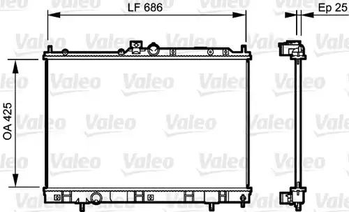 воден радиатор VALEO 735203