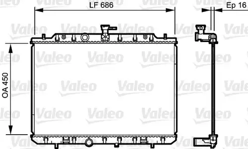 воден радиатор VALEO 735205