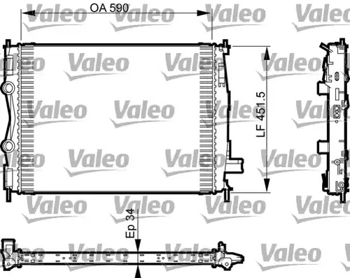 воден радиатор VALEO 735380