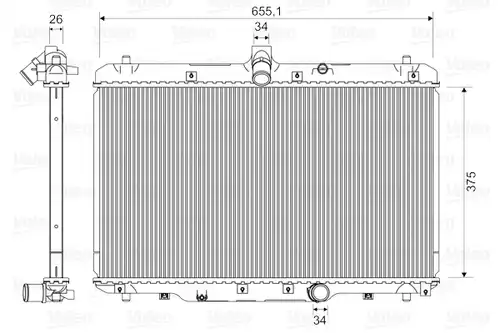 воден радиатор VALEO 735400