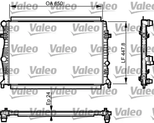 воден радиатор VALEO 735556