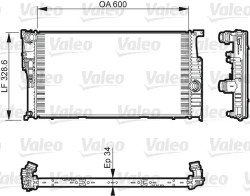 воден радиатор VALEO 735612