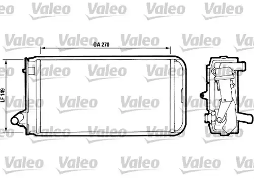 топлообменник, отопление на вътрешното пространство VALEO 811393