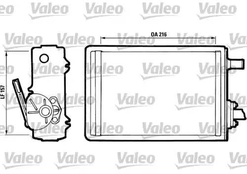топлообменник, отопление на вътрешното пространство VALEO 811399