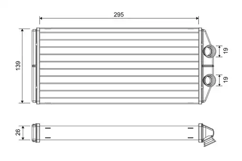 топлообменник, отопление на вътрешното пространство VALEO 811504