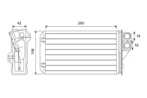 топлообменник, отопление на вътрешното пространство VALEO 811634