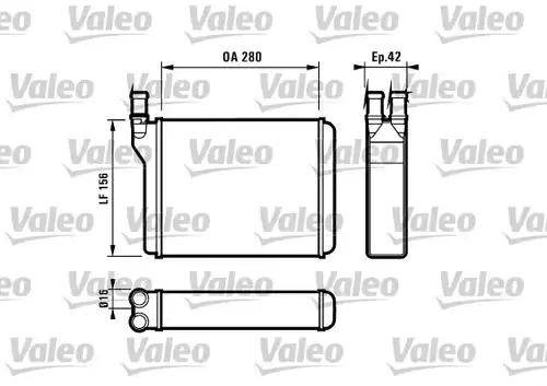 топлообменник, отопление на вътрешното пространство VALEO 812027