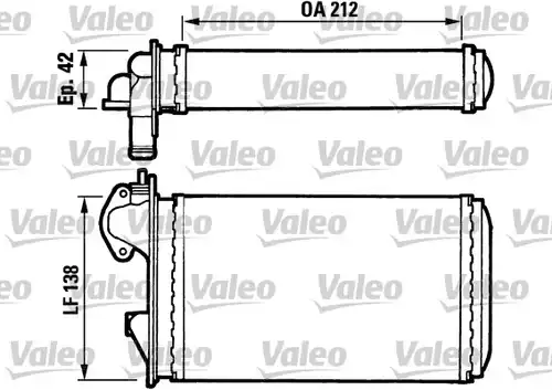 топлообменник, отопление на вътрешното пространство VALEO 812029