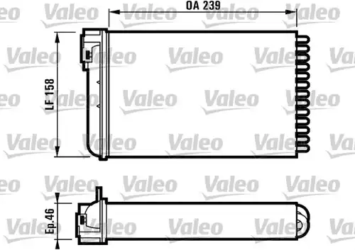 топлообменник, отопление на вътрешното пространство VALEO 812110