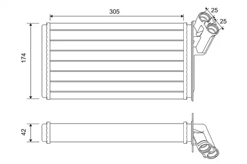 топлообменник, отопление на вътрешното пространство VALEO 812116