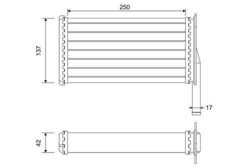 топлообменник, отопление на вътрешното пространство VALEO 812129