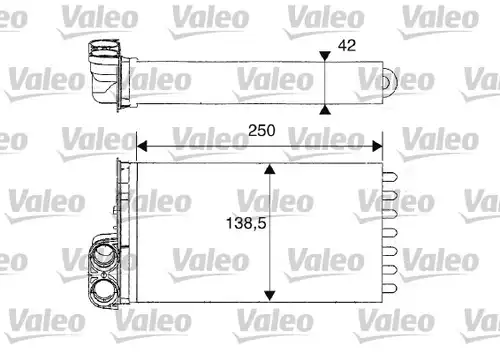 топлообменник, отопление на вътрешното пространство VALEO 812234