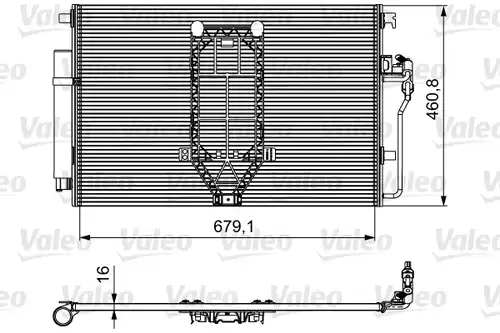 кондензатор, климатизация VALEO 812502