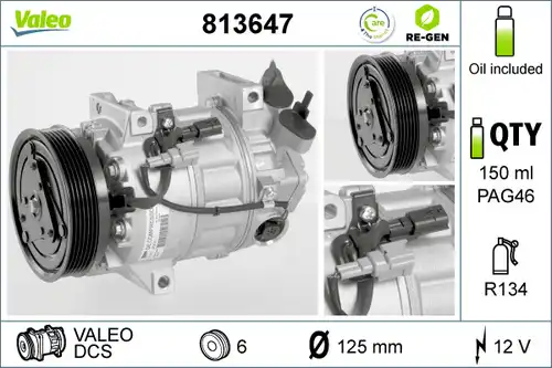 компресор за климатик VALEO 813647