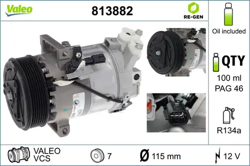 компресор за климатик VALEO 813882