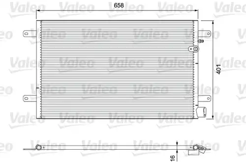 кондензатор, климатизация VALEO 814004