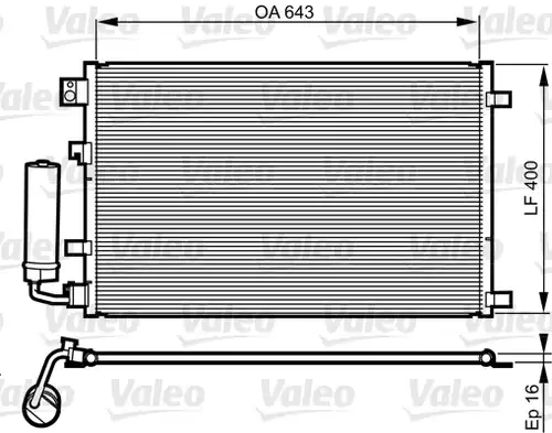 кондензатор, климатизация VALEO 814008