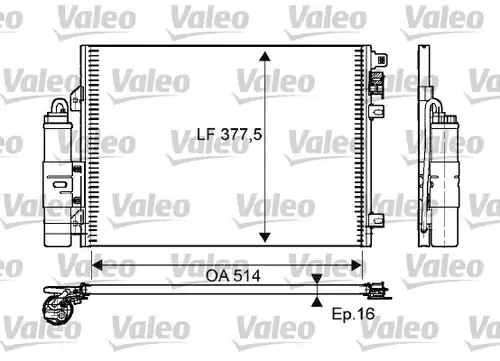 кондензатор, климатизация VALEO 814051