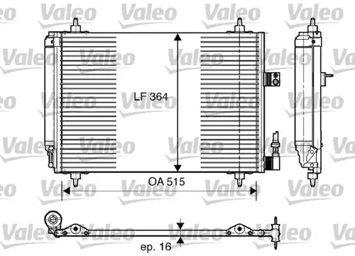 кондензатор, климатизация VALEO 814066