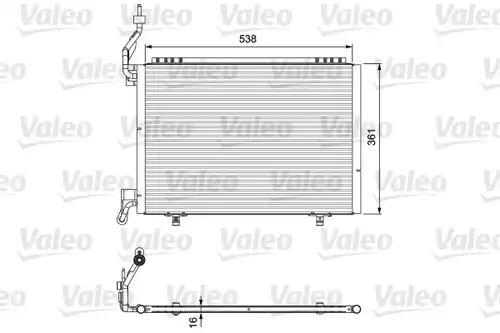 кондензатор, климатизация VALEO 814074