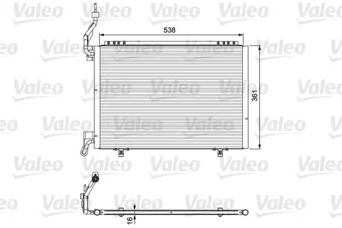 кондензатор, климатизация VALEO 814075