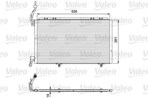 кондензатор, климатизация VALEO 814076