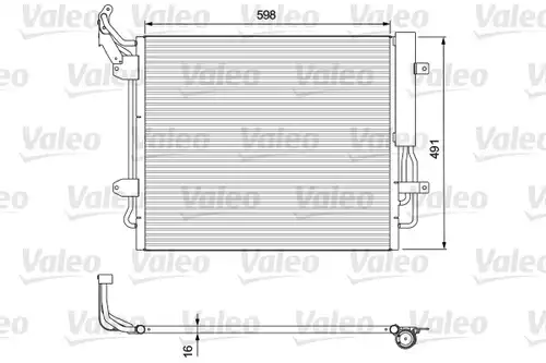 кондензатор, климатизация VALEO 814157