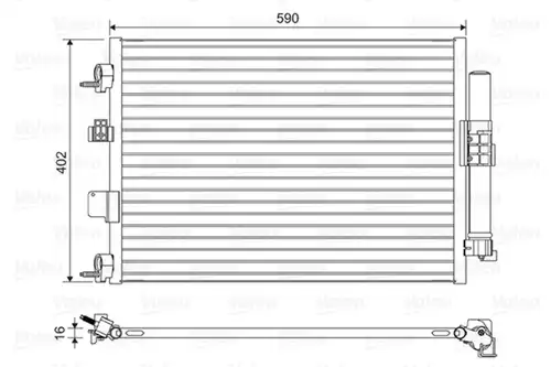 кондензатор, климатизация VALEO 814161