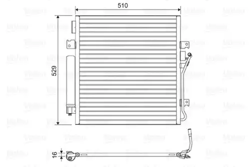 кондензатор, климатизация VALEO 814163