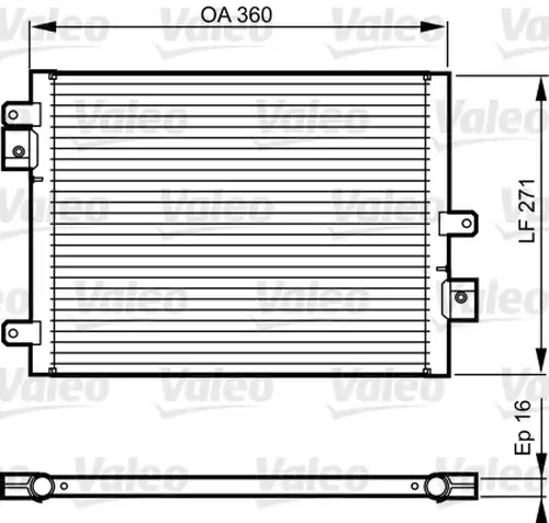 кондензатор, климатизация VALEO 814167