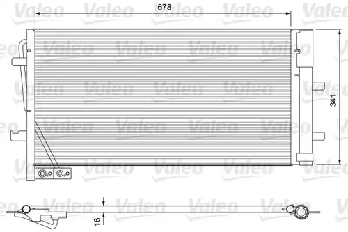 кондензатор, климатизация VALEO 814169