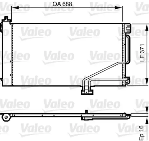 кондензатор, климатизация VALEO 814186