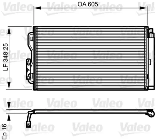 кондензатор, климатизация VALEO 814189